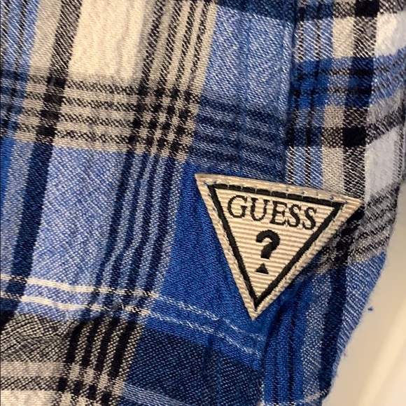 Guess checkered (blue, black & white) blouse - Picture 5 of 7